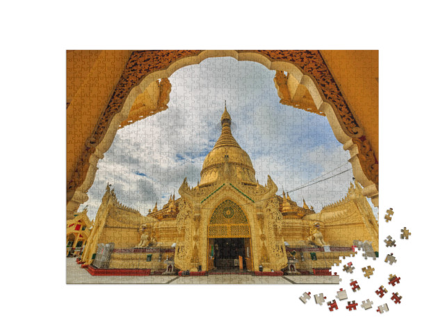 puzzle 1000 dílků „Sule Pagoda, buddhistický chrámový komplex v Myanmaru“