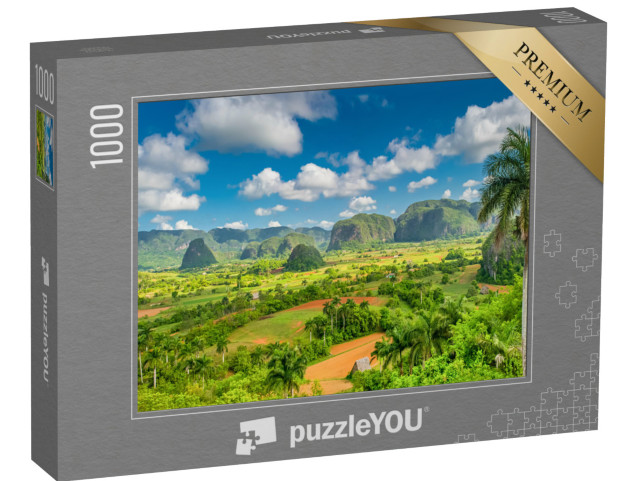 puzzle 1000 dílků „Panorama pohoří Viñales, Kuba“