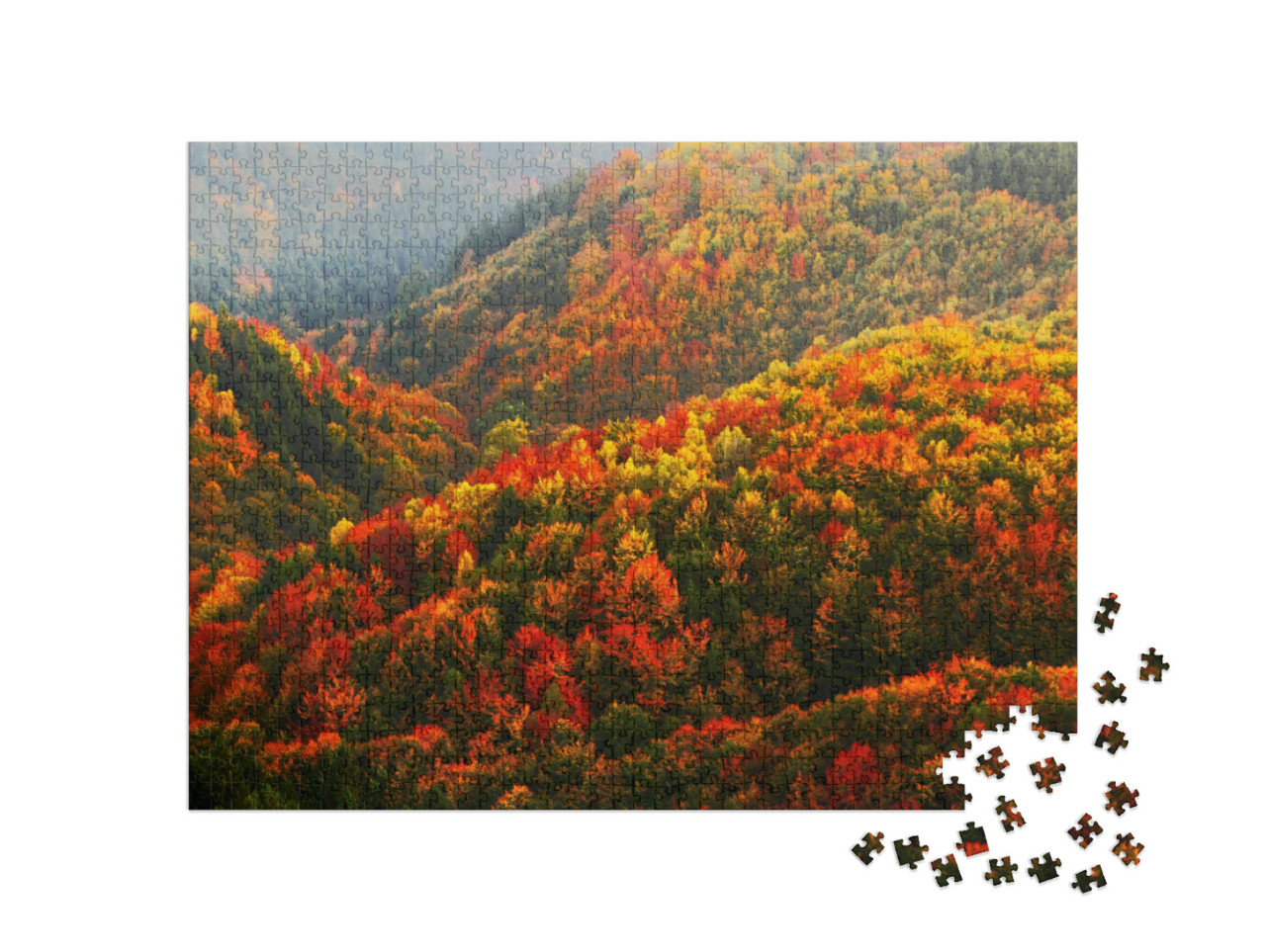puzzle 1000 dílků „Podzim v Národním parku České Švýcarsko, Česká republika“