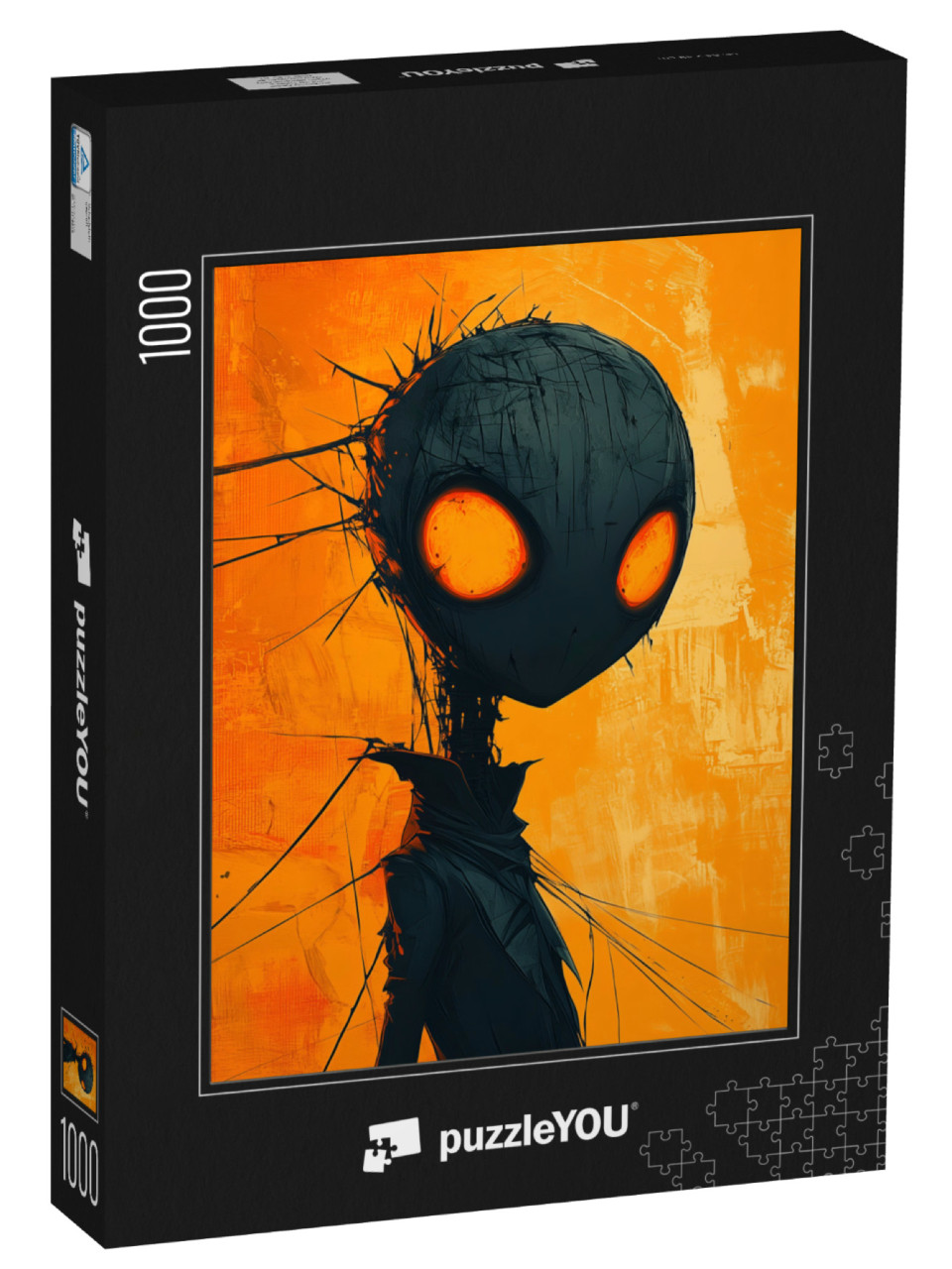 puzzle 1000 dílků „Černá halloweenská postava“
