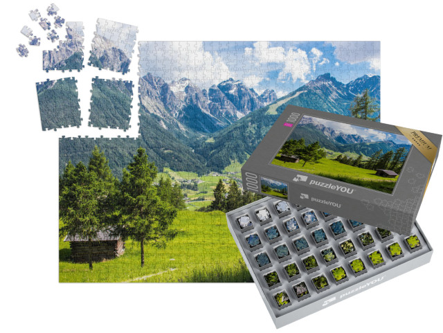 SMART SORTED® | Puzzle 1000 dílků „Panoramatický pohled na údolí Stubai, Tyrolsko, Rakousko“