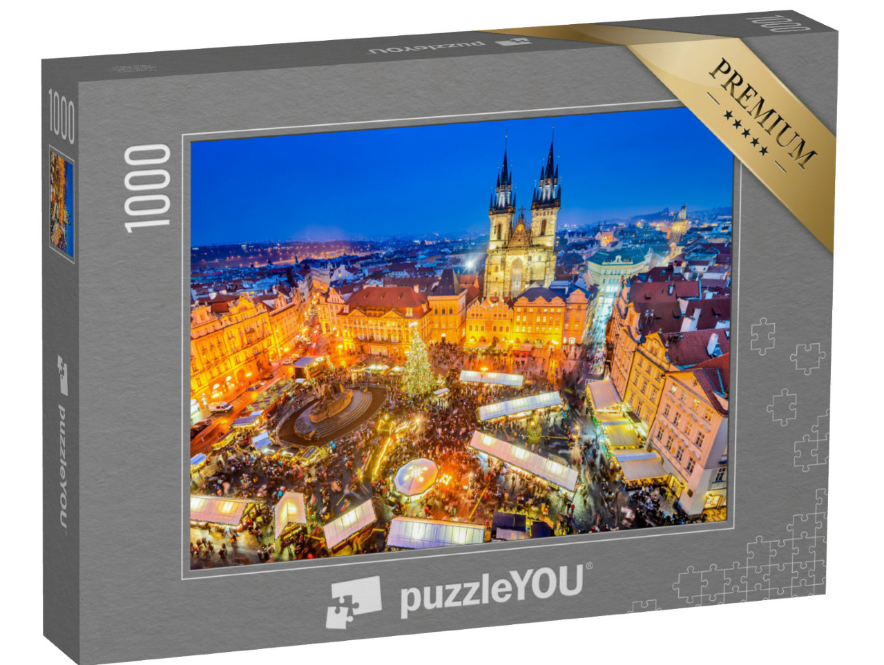 puzzle 1000 dílků „Vánoční trhy v Praze, Česká republika“