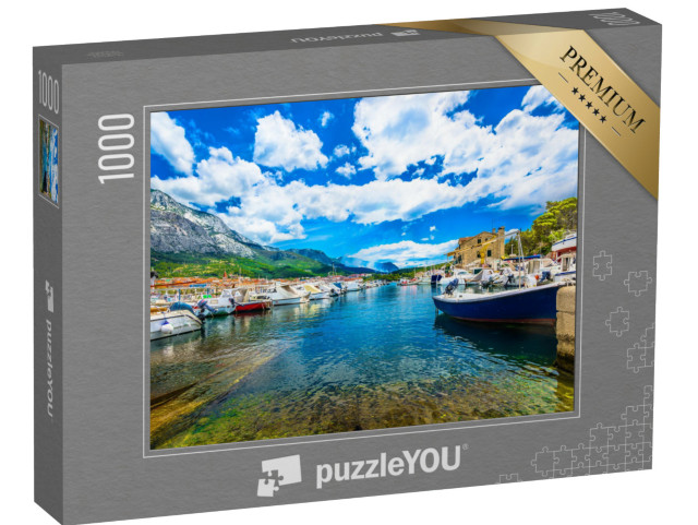 puzzle 1000 dílků „Barevný pohled na Makarskou riviéru, Chorvatsko“
