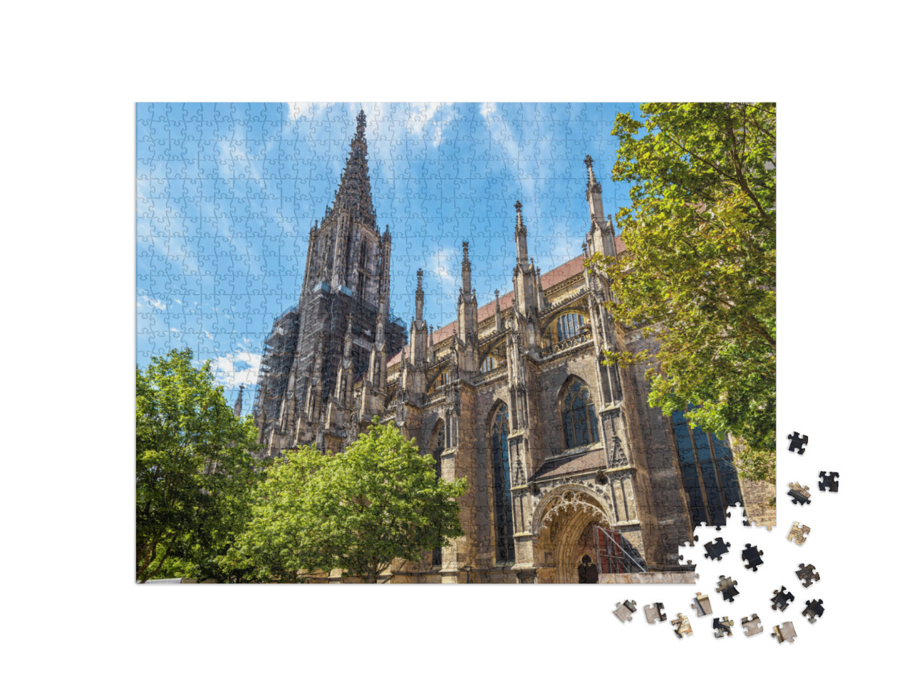 puzzle 1000 dílků „Minster města Ulm, Německo“