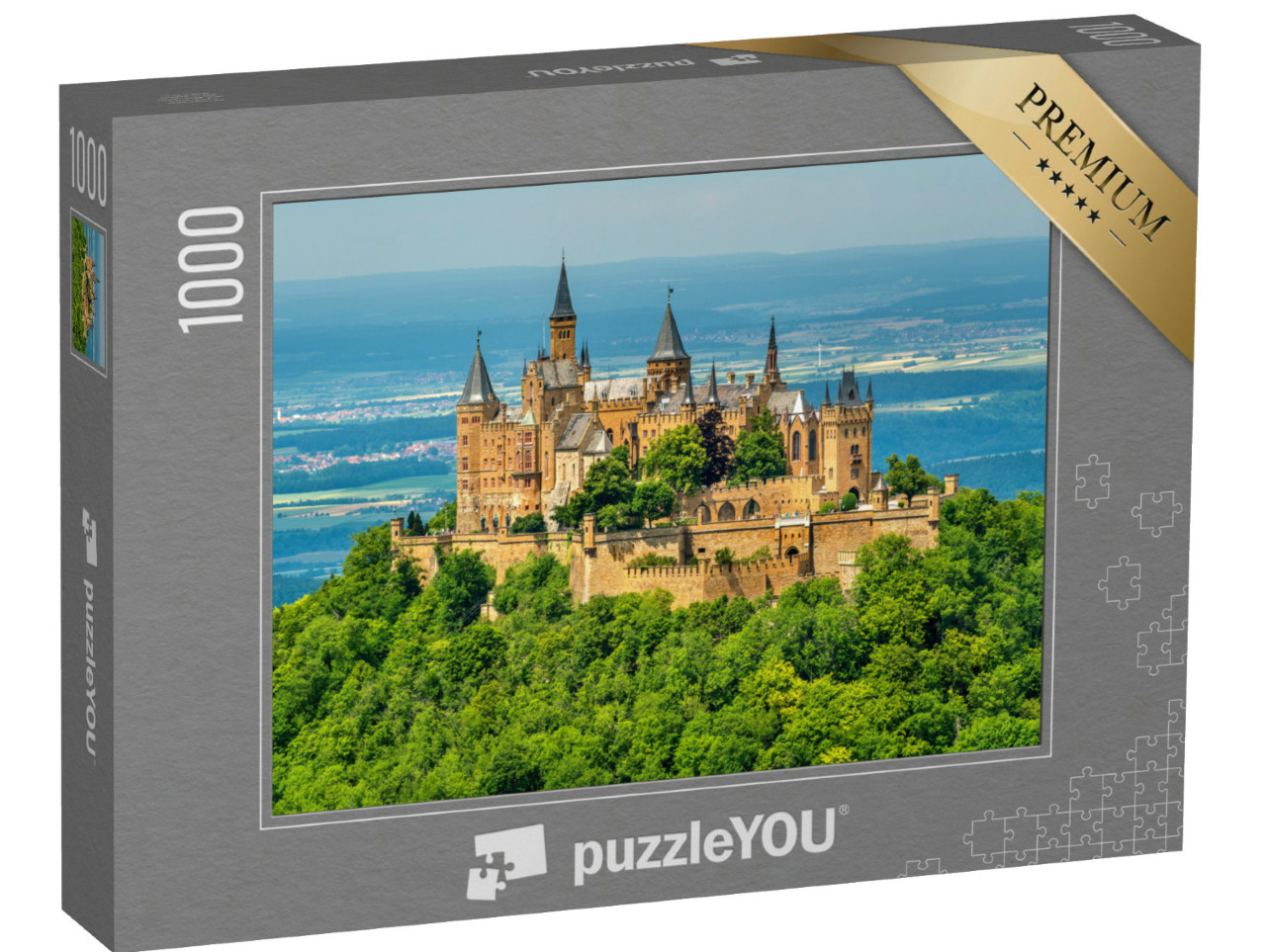 puzzle 1000 dílků „Pohled na hrad Hohenzollern ve Švábském Albu, Bádensko-Württembersko“