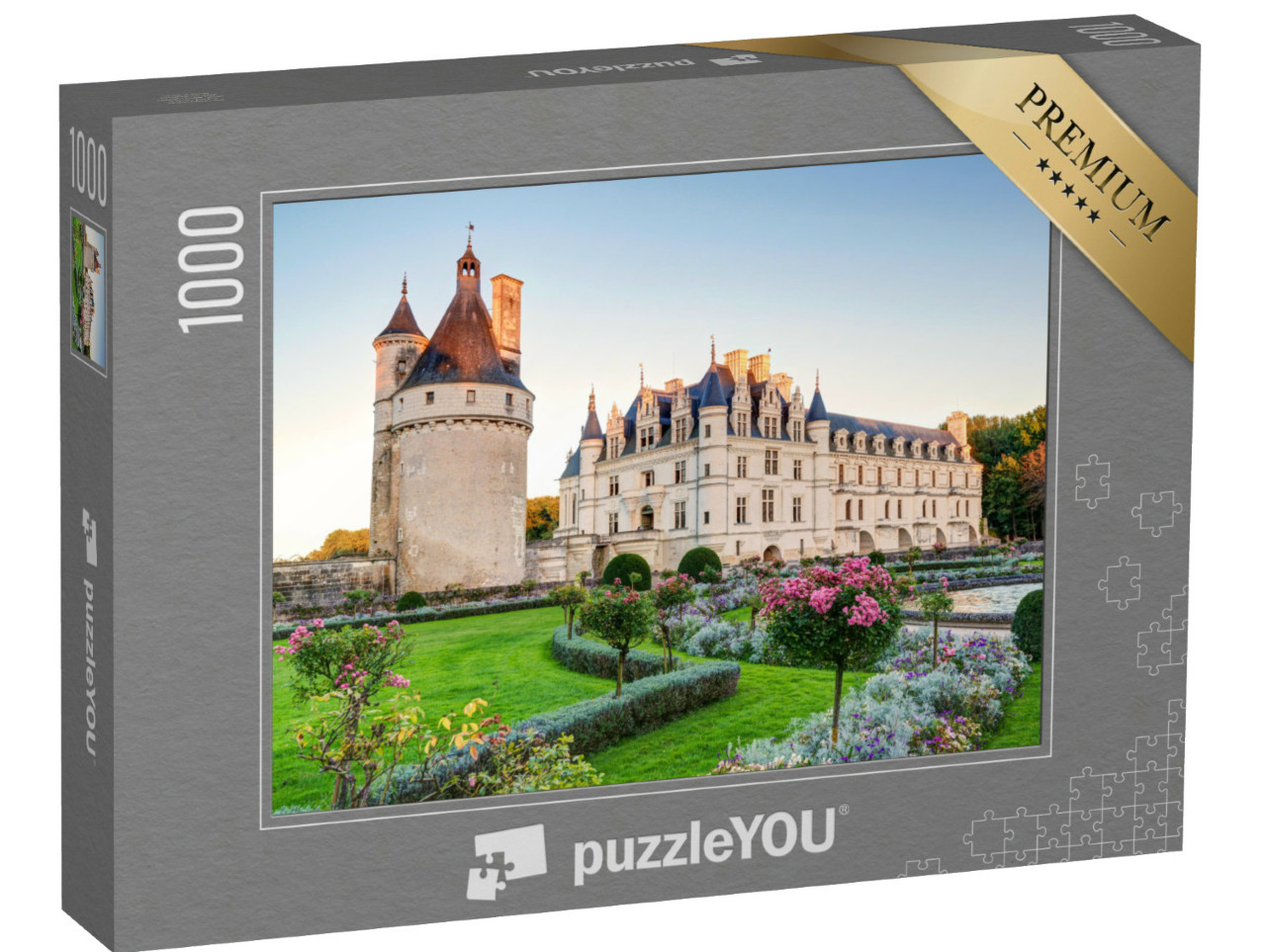 puzzle 1000 dílků „Chateau de Chenonceau večer, Údolí Loiry, Francie“