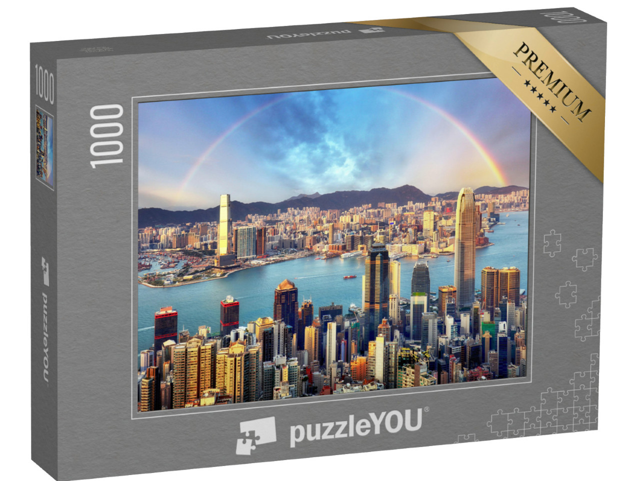 puzzle 1000 dílků „Duha nad Hongkongem“