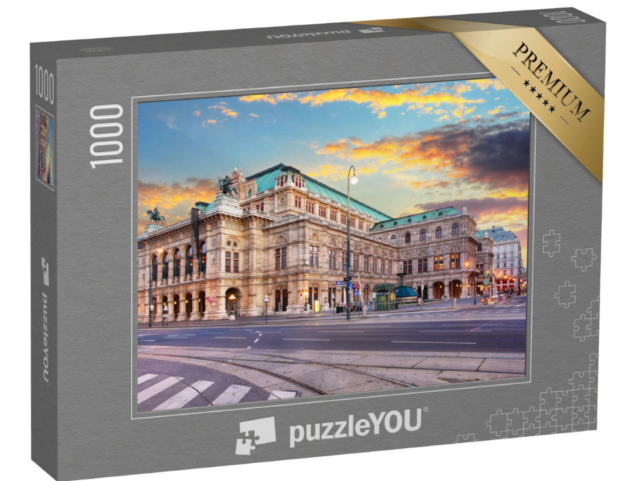 puzzle 1000 dílků „Státní opera při východu slunce, Vídeň, Rakousko“