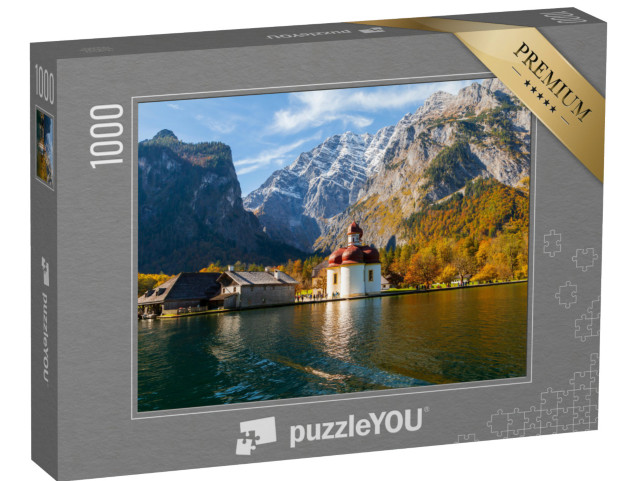 puzzle 1000 dílků „St. Bartholomä am Königssee, Bavorsko, Německo“