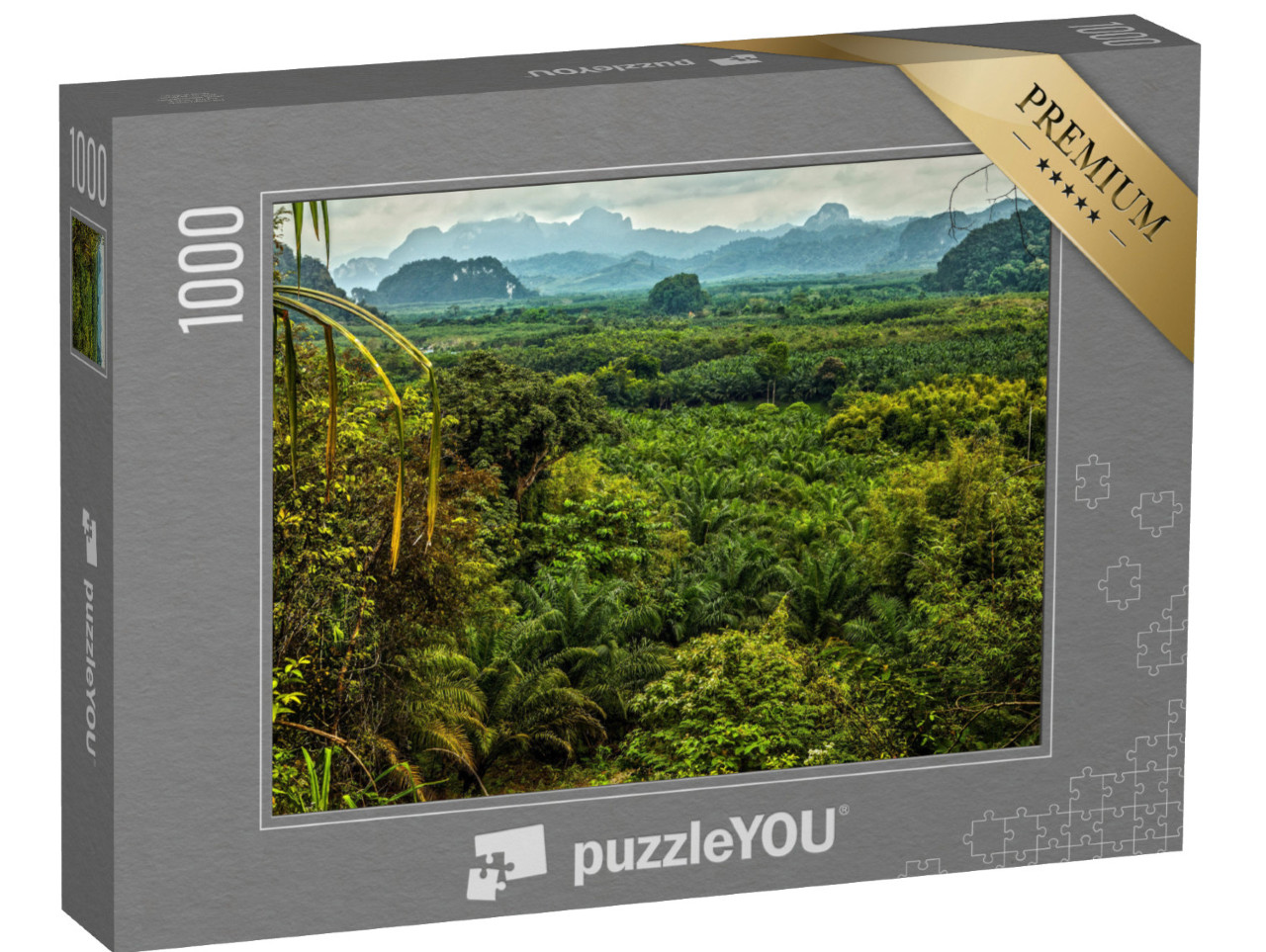 puzzle 1000 dílků „Krajina deštného pralesa v Thajsku“