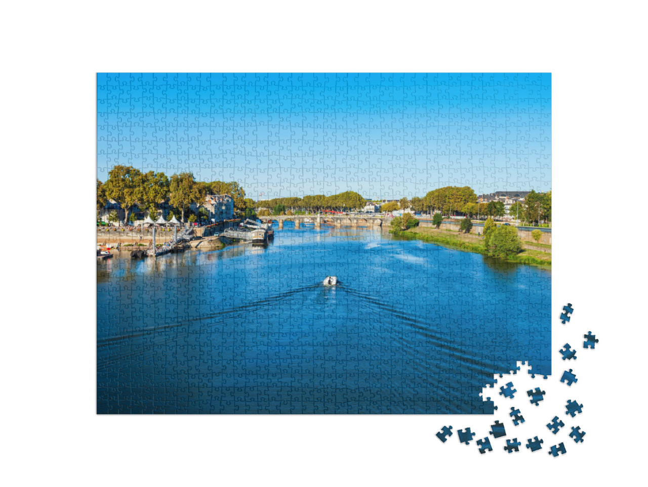 puzzle 1000 dílků „Loira u Angers v západní Francii“