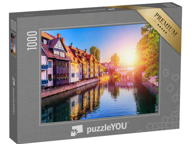 puzzle 1000 dílků „Západ slunce nad historickým centrem Norimberku, Německo“