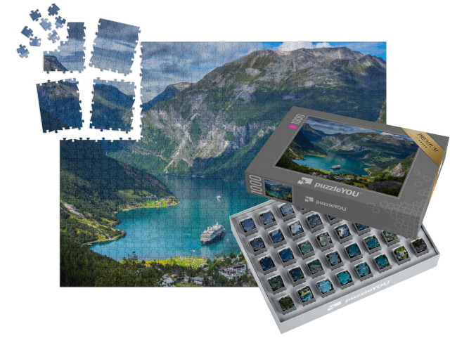 SMART SORTED® | Puzzle 1000 dílků „Působivý Geirangerfjord, Norsko“