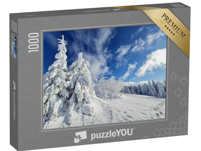 puzzle 1000 dílků „Klínovec v zimě, Krušné hory, Česká republika“