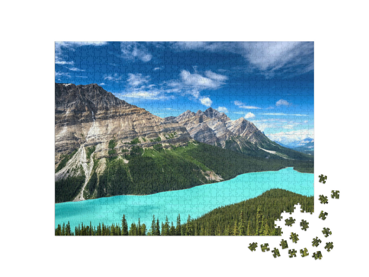 puzzle 1000 dílků „Dechberoucí jezero Peyto v Národním parku Banff, Kanada“