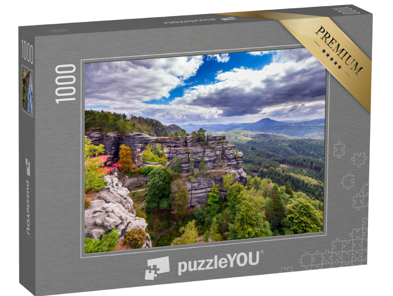 puzzle 1000 dílků „Pravčická brána, České Švýcarsko, Česká republika“