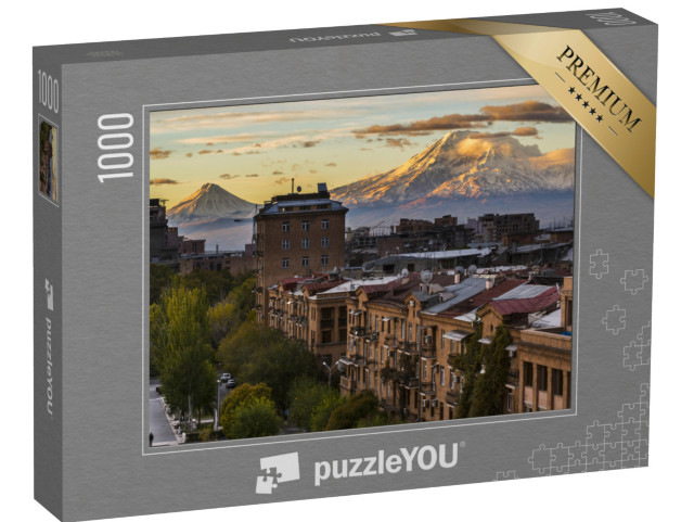 puzzle 1000 dílků „Město Jerevan s majestátní horou Ararat, Arménie“