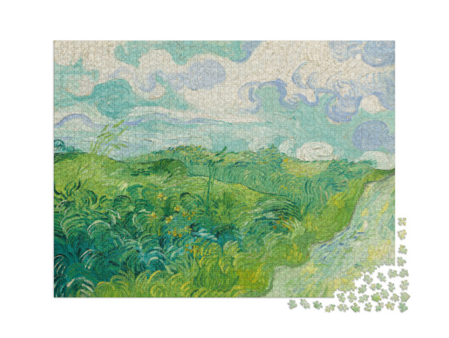 puzzle 2000 dílků „Vincent van Gogh - Zelená pšeničná pole, Auvers“