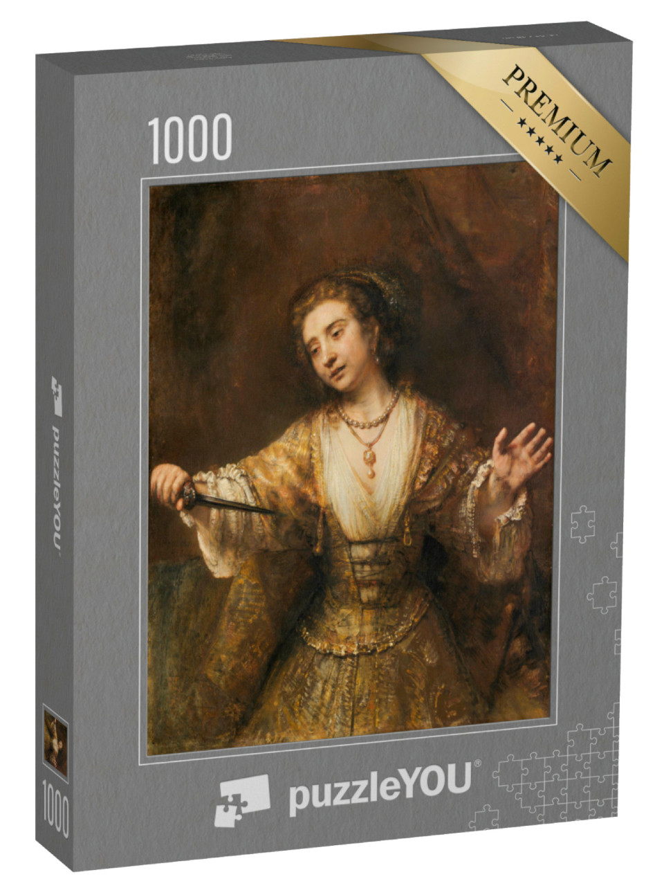 puzzle 1000 dílků „Rembrandt - Lucretia“