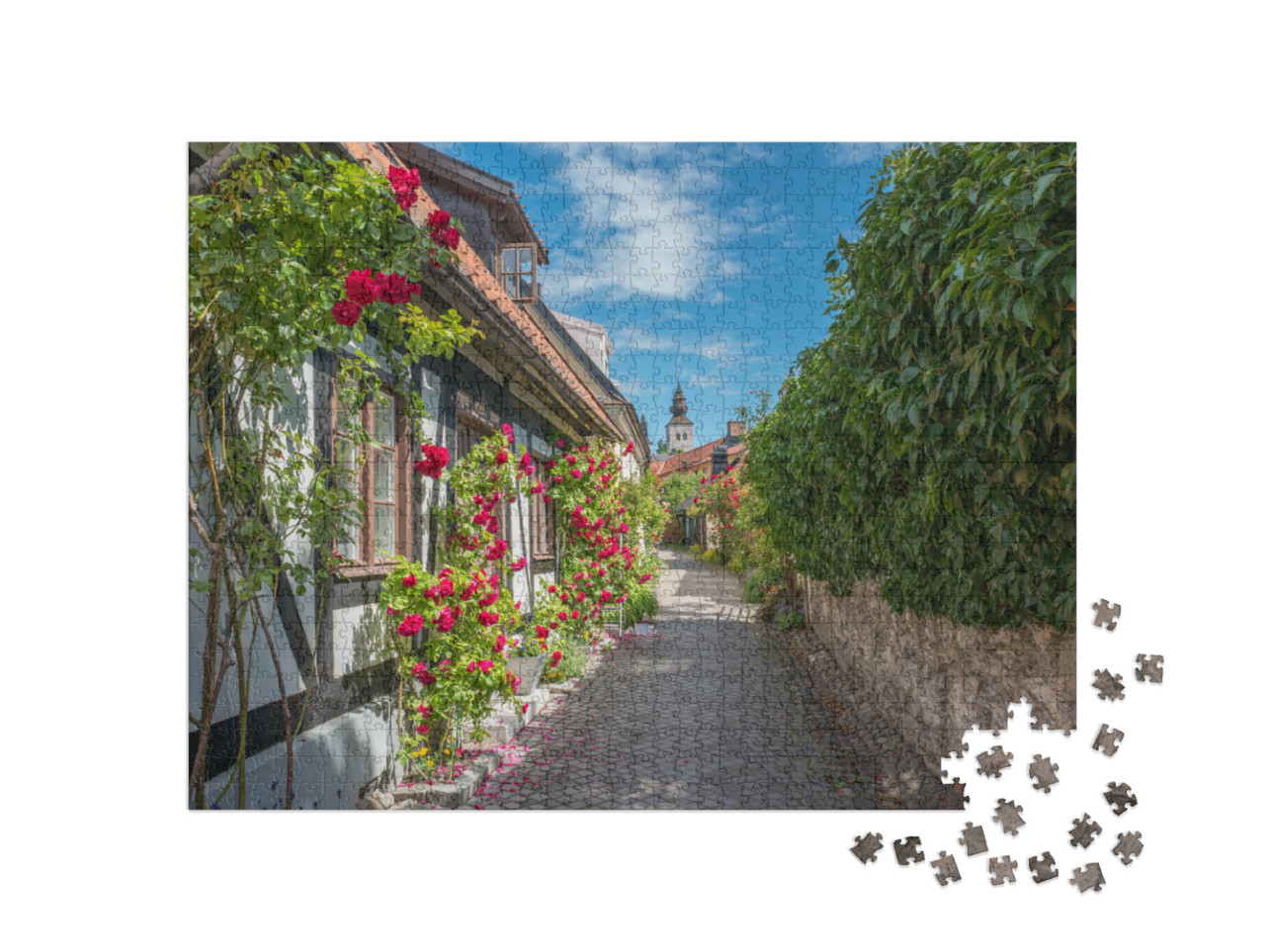 puzzle 1000 dílků „Historické hanzovní město Visby, Švédsko“