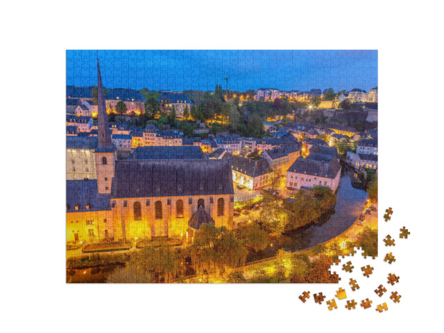 puzzle 1000 dílků „Ohyb řeky Alzette, Lucemburk“