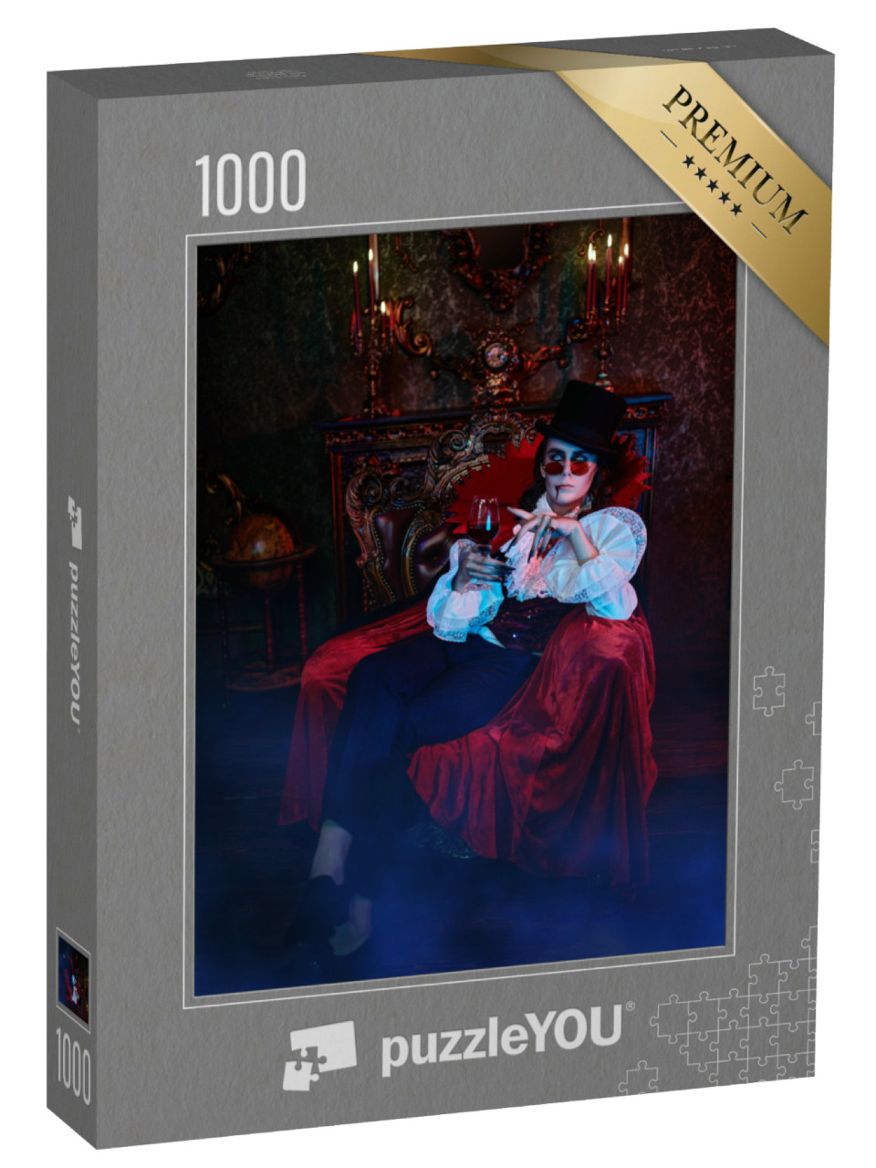 puzzle 1000 dílků „Upíří aristokrat 19. století v elegantním obleku“