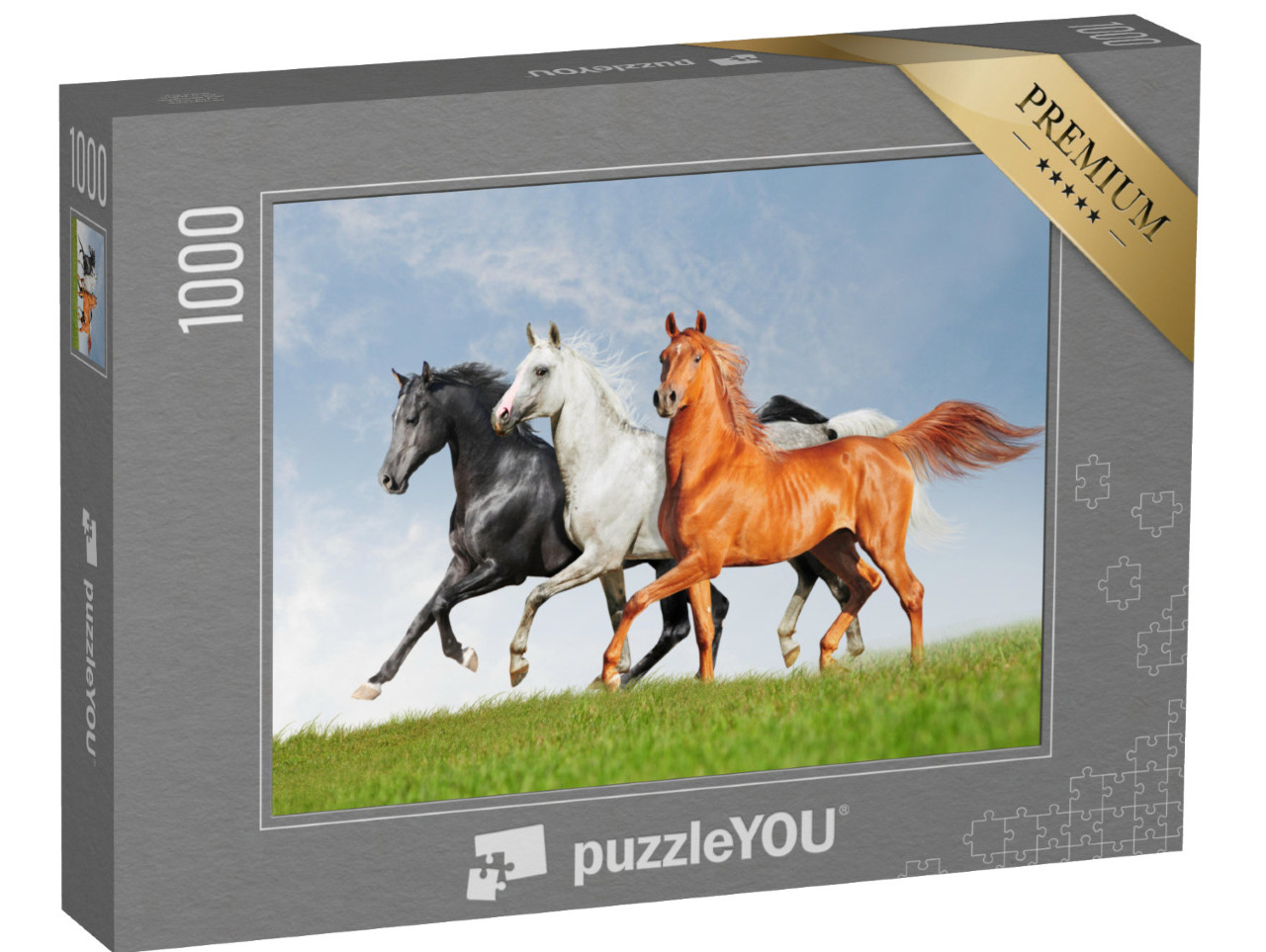 puzzle 1000 dílků „Tři arabští koně“