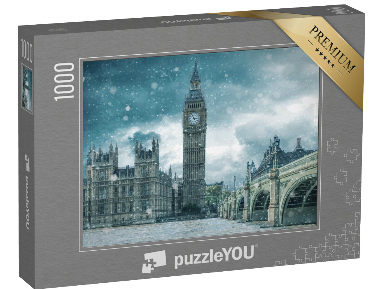 puzzle 1000 dílků „Big Ben a Westminster v zimním Londýně, Anglie“