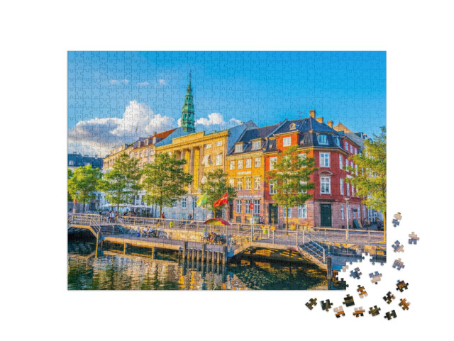 puzzle 1000 dílků „Kanál u paláce Christiansborg v Kodani“