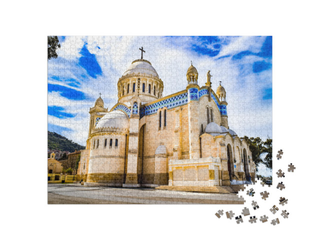 puzzle 1000 dílků „Katedrála Notre Dame d'Afrique v Alžíru, Alžírsko“