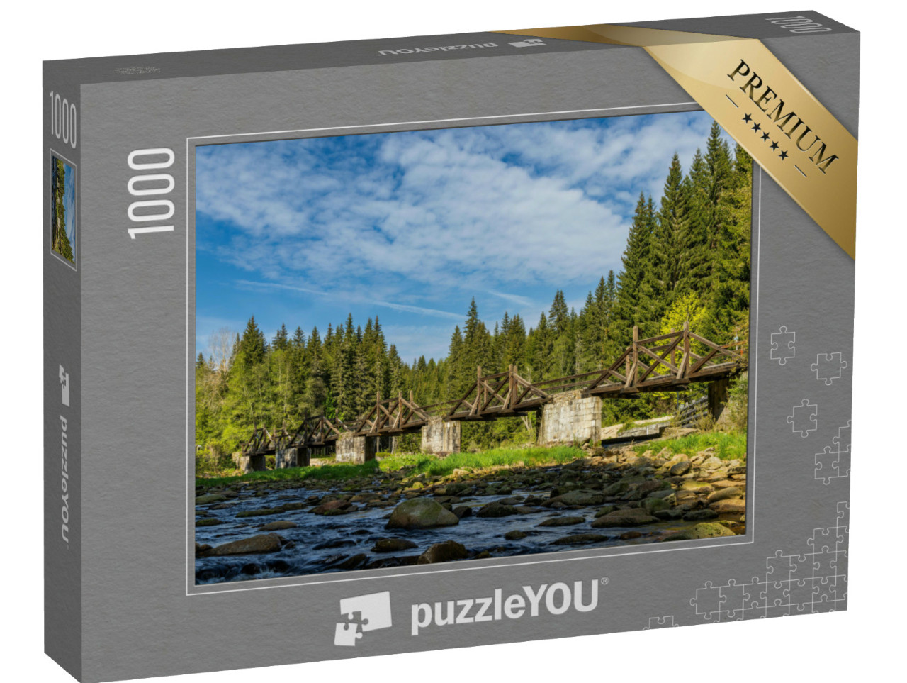 puzzle 1000 dílků „Hradlový most, Šumava, Česká republika“
