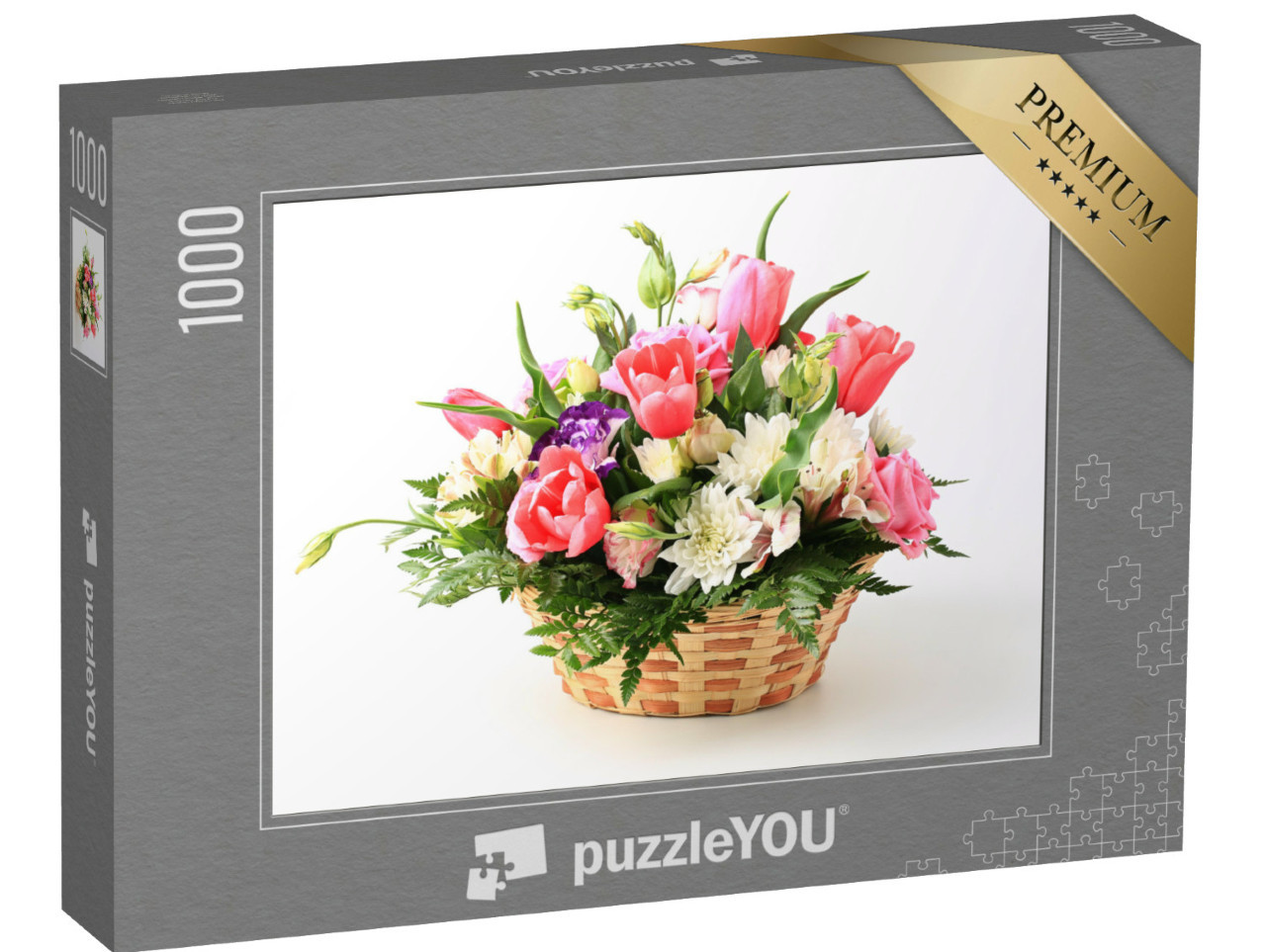 puzzle 1000 dílků „Košík s květinami“