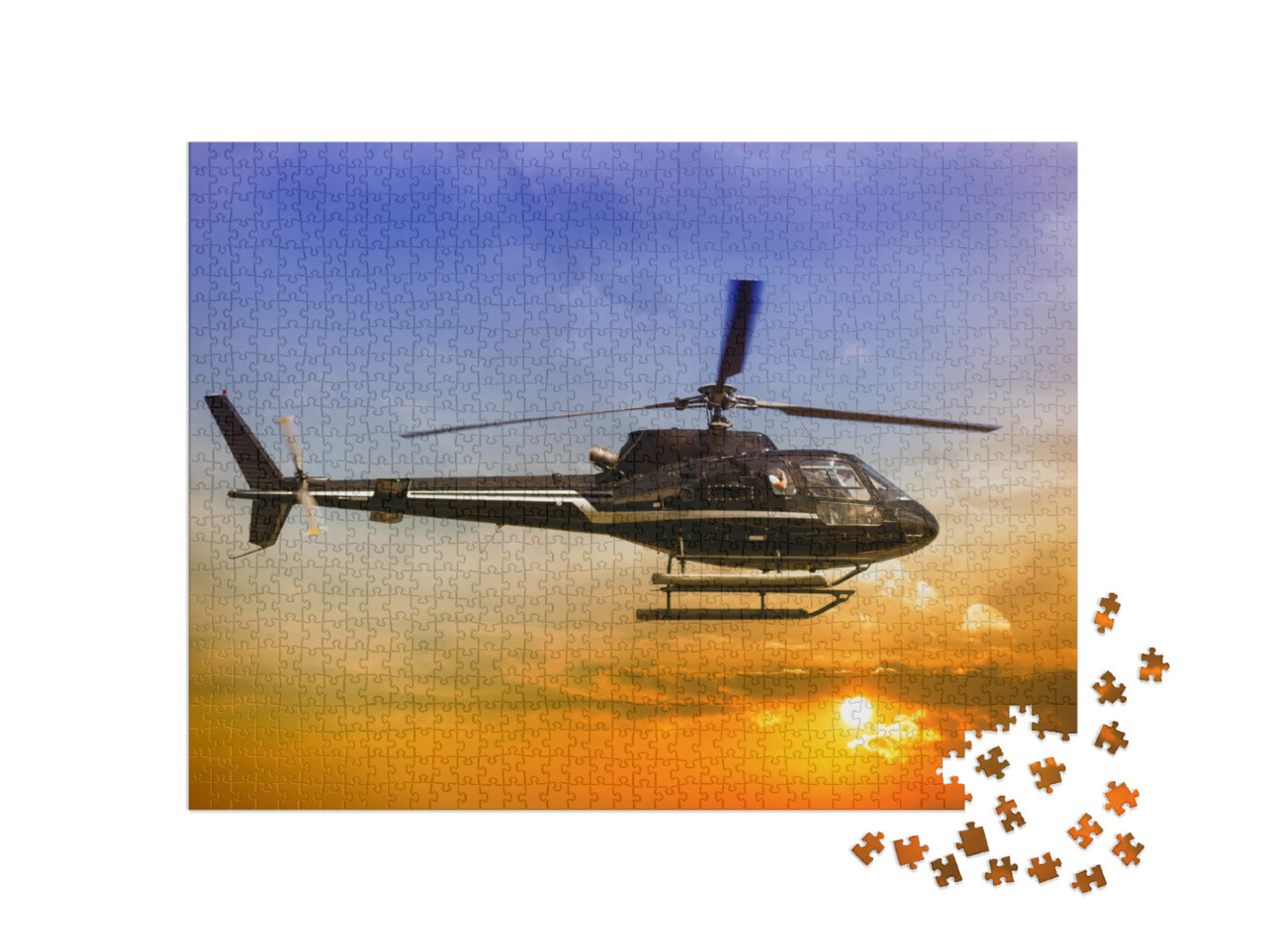 puzzle 1000 dílků „Helikoptéra pro prohlídku památek“