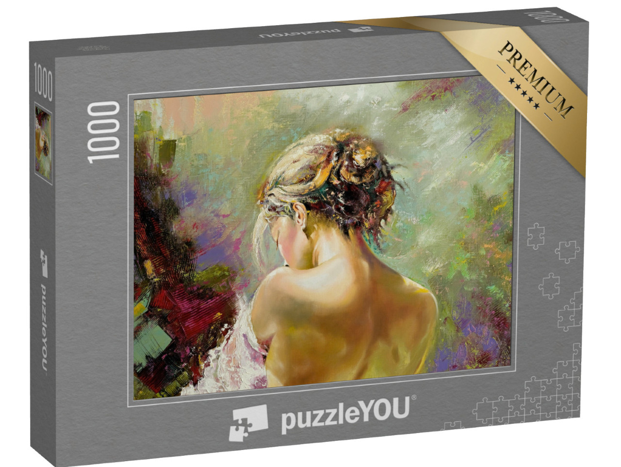 puzzle 1000 dílků „Pohled na ženu zezadu“