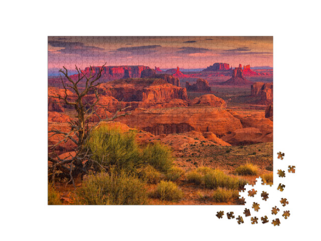 puzzle 1000 dílků „Východ slunce v Hunts Mesa, Arizona, USA“