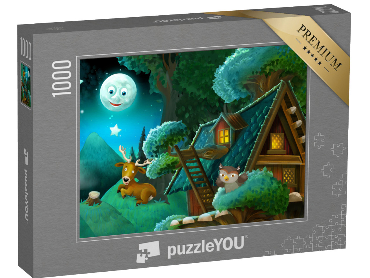 puzzle 1000 dílků „Zvířata v lese“