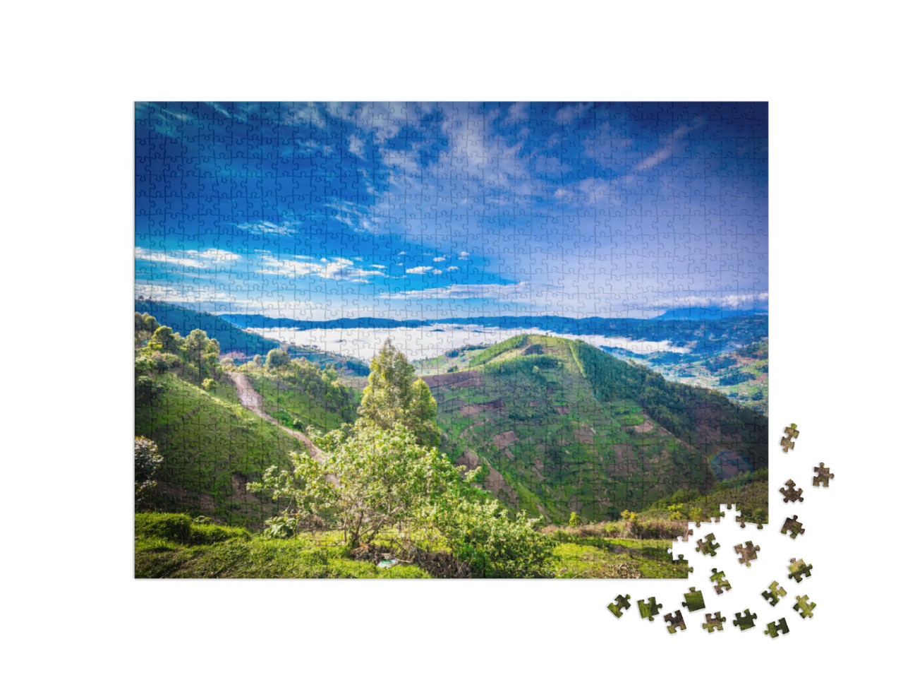 puzzle 1000 dílků „Působivý národní park Bwindi, Uganda“