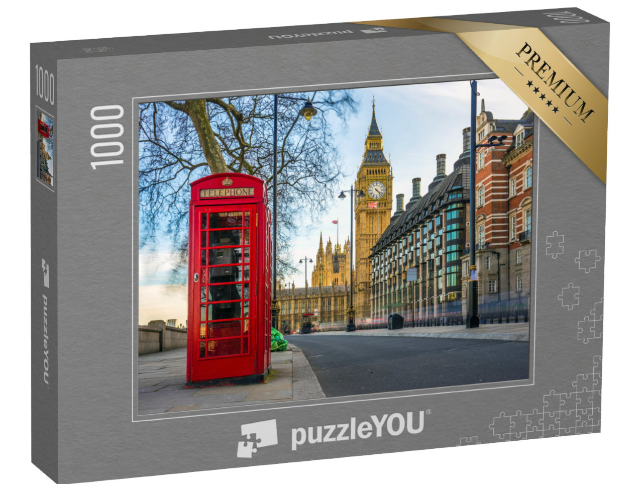 puzzle 1000 dílků „Telefonní budka a Big Ben, Londýn, Anglie“