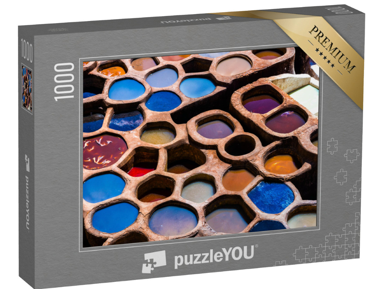 puzzle 1000 dílků „Řemeslná barevnost ve Fezu, Maroko“