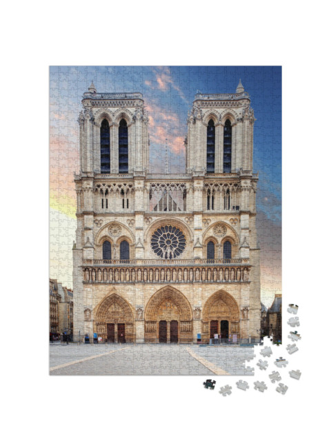 puzzle 1000 dílků „Katedrála Notre Dame, Paříž, Francie“