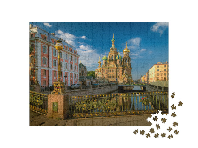 puzzle 1000 dílků „Kostel Vzkříšení Páně, Petrohrad, Rusko“
