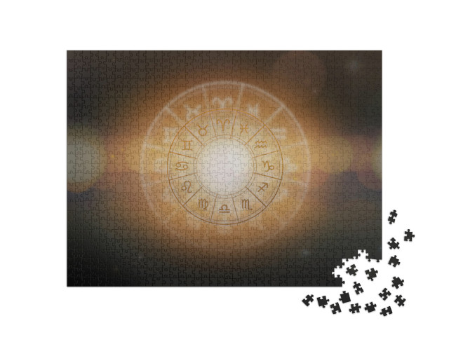 puzzle 1000 dílků „Horoskop, astrologie, znamení zvěrokruhu“