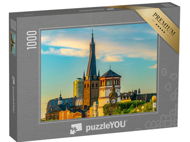 puzzle 1000 dílků „Kostel svatého Lamberta v Düsseldorfu, Německo“