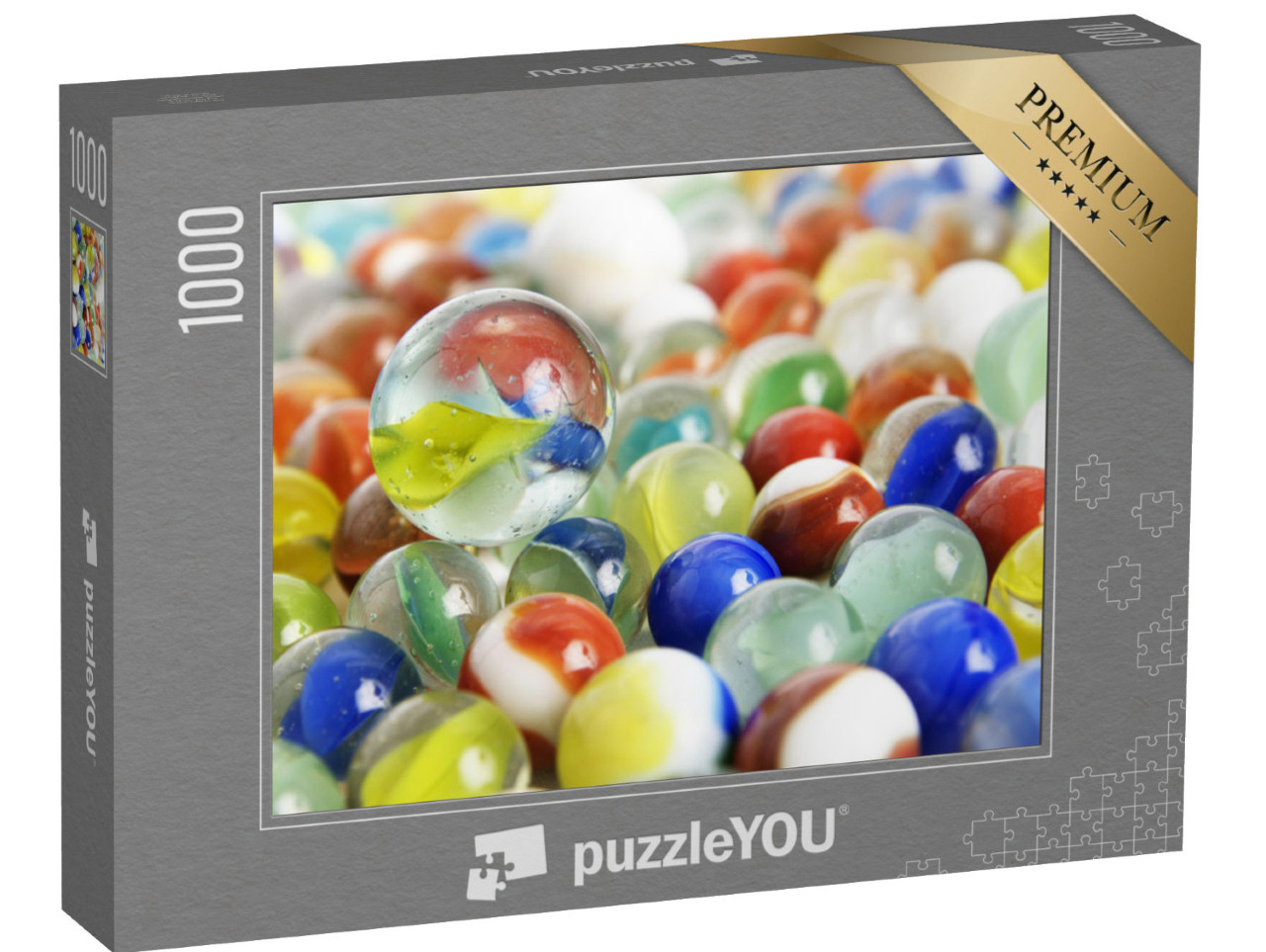puzzle 1000 dílků „Barevné skleněné kuličky“