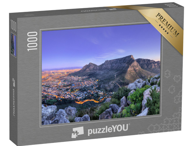 puzzle 1000 dílků „Krásný výhled na Kapské Město, hory a moře v Jižní Africe“