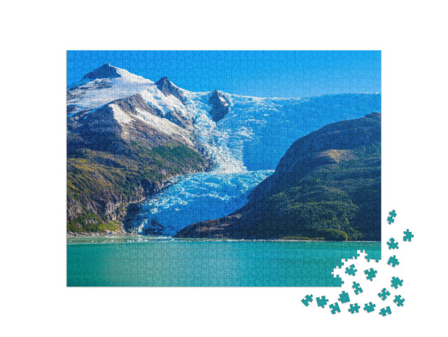 puzzle 1000 dílků „Ledovce na jižním pobřeží Chile“