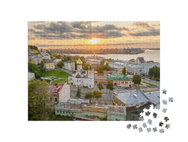 puzzle 1000 dílků „Pohled na Nižnij Novgorod, Rusko“