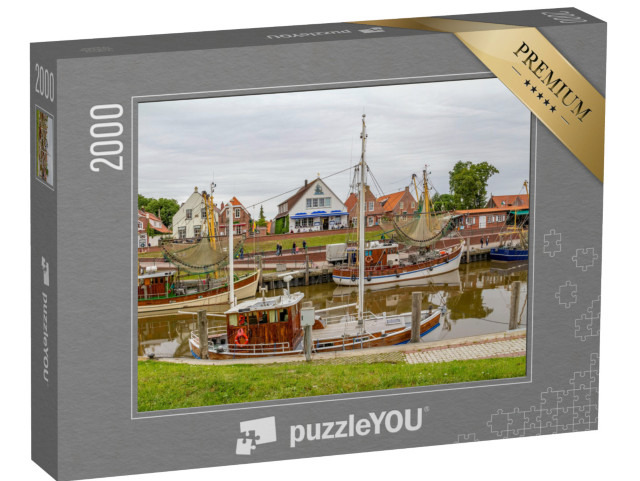 puzzle 2000 dílků „Idylická přístavní scenérie v Greetsielu, Východní Frísko, Německo“