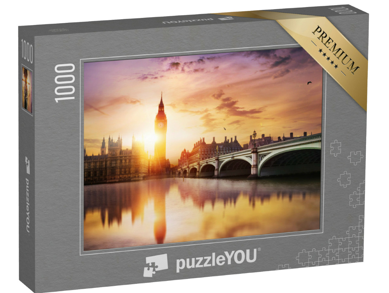 puzzle 1000 dílků „Big Ben a Westminsterský most za soumraku, Londýn, Anglie“
