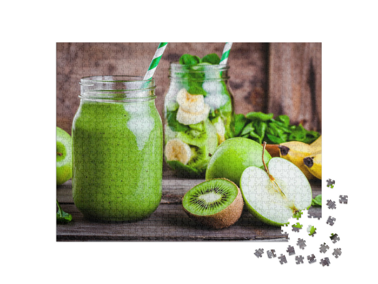 puzzle 1000 dílků „Vitaminová bomba: zelené smoothie ve sklenici“
